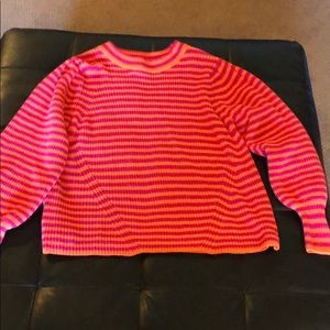 Bright colored striped sweater